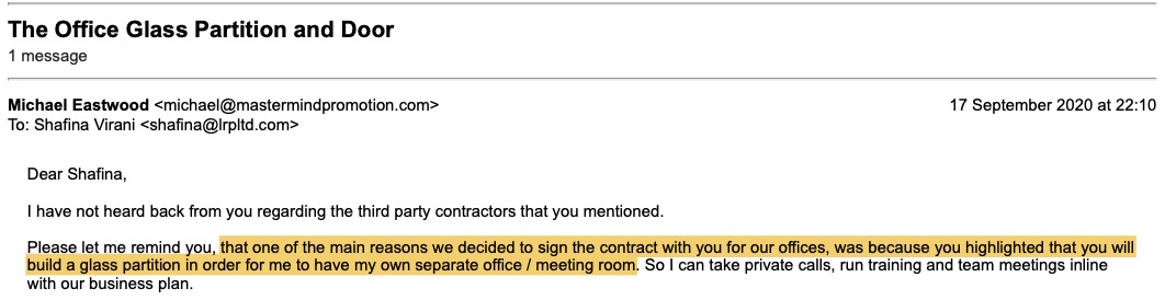 "Your Office, Your Balcony" Email (15 Jan 2024)